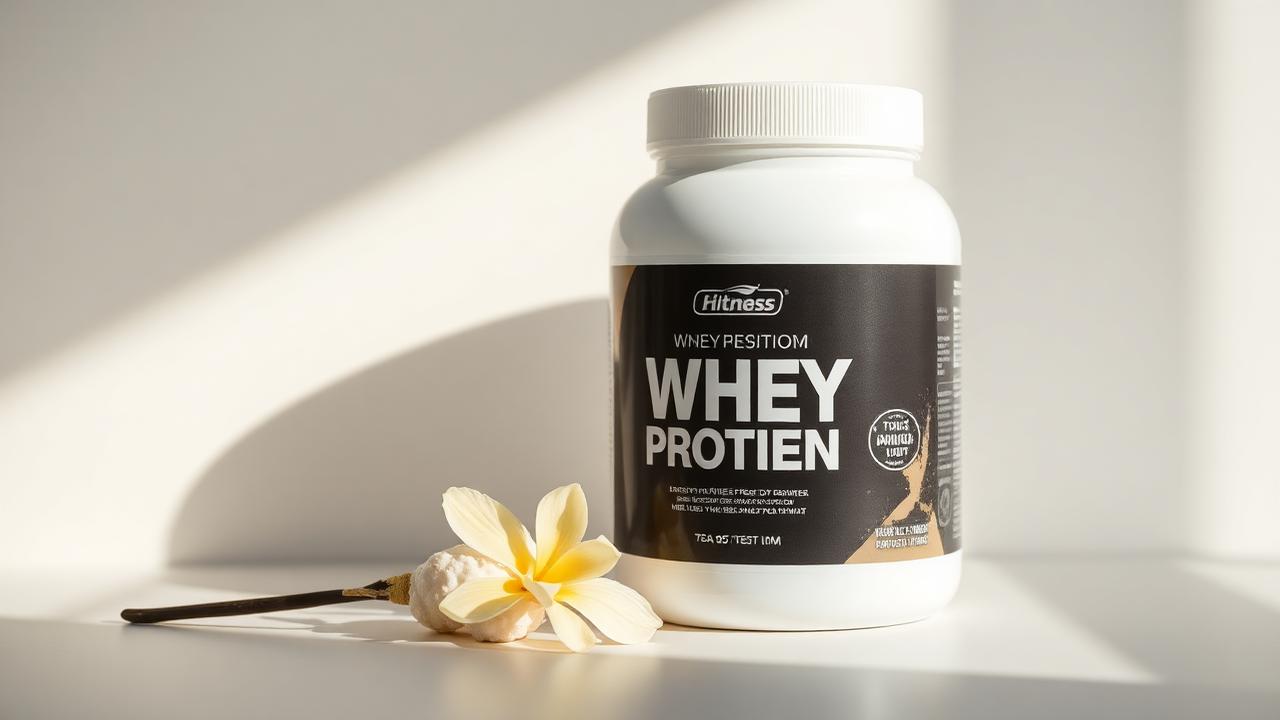 Ilustração editorial — Whey Protein Isolate Six Gold (Bodybuilders) Baunilha: review completo (Vitaminas e suplementos)